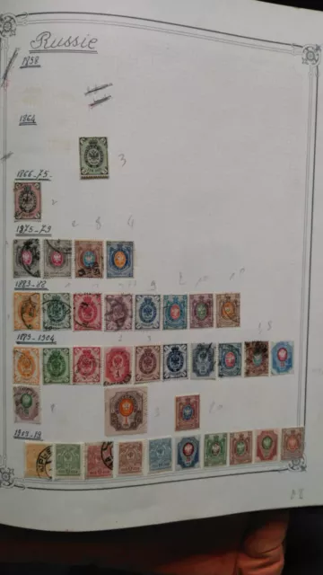 Joli lot de + 110 Timbres de Russie Très anciens (de 1864 à 1967) cote + 120 e