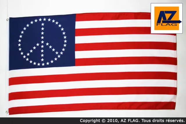 DRAPEAU USA PAIX 150x90cm - DRAPEAU AMÉRICAIN - ETATS-UNIS 90 x 150 cm - DRAPEAU