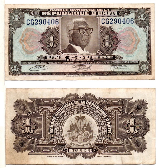 HAITI 1 Gourdes (1973) P-210, Very Fine