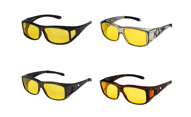 Jaune Mode Unisexe HD Jaune Lentilles Lunettes de Soleil Lunettes