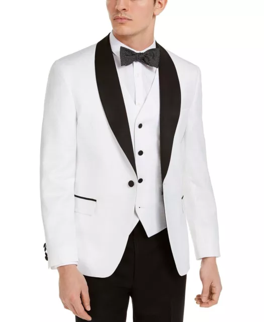 Alfani Men's Tuxedo Jacket 36R Slim-Fit White Medallion