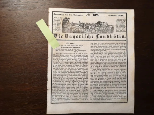 1841 Landbötin 138 Karoline Friederike Wilhelmine von Baden tot  München