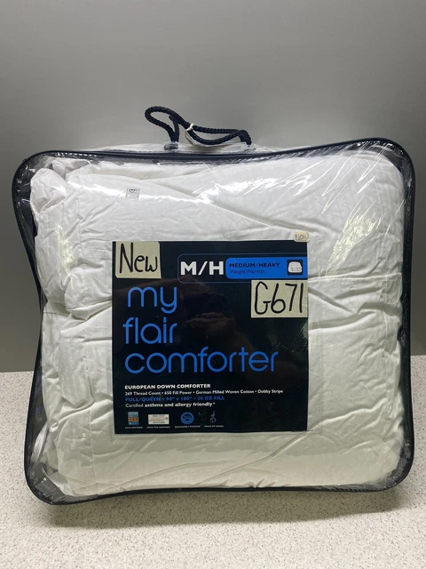 Department Store My Flair European Down Comforter Full/Queen Medium / Heavy New