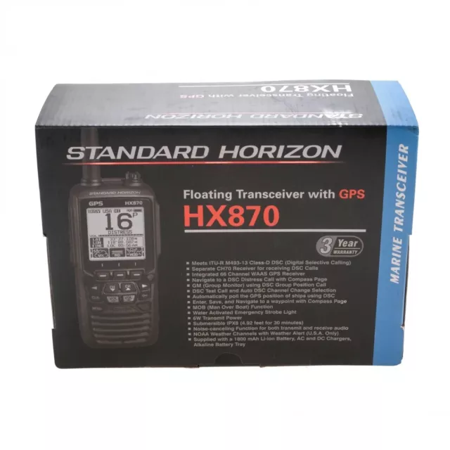 Standard Horizon HX870 6W Floating Handheld VHF Radio