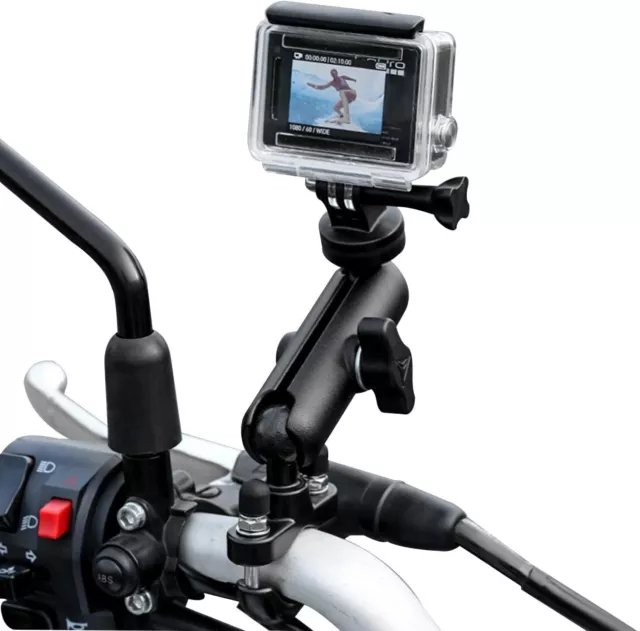Supporto Stabilizzatore Regolabile 360° per GoPro e Fotocamere per Manubrio Moto