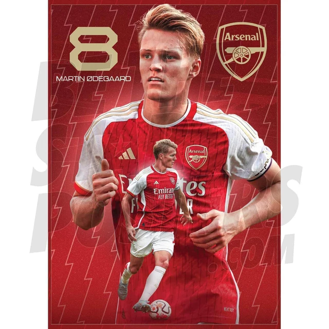 Poster Azione Arsenal FC Odegaard 23/24 PRODOTTO CON LICENZA UFFICIALE A4 A3 A2