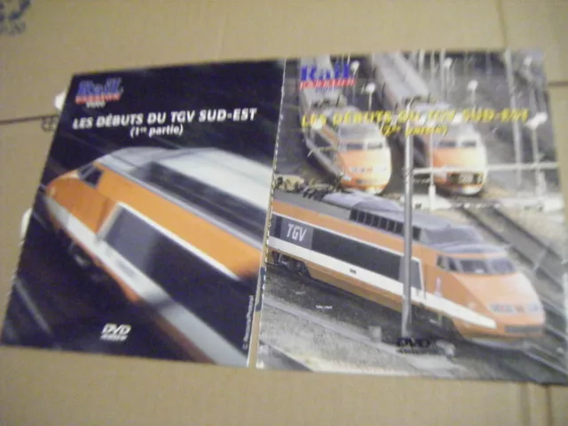 lot  2 DVD ferroviaire  rail passion  les debuts du TGV sud est  train  PLM sncf