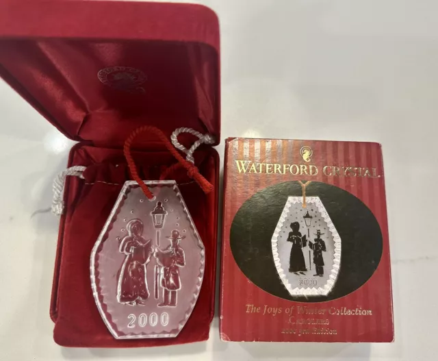 Waterford crystal Christmas Tree ornament, 2000, The Joys Of Winter - Carolers