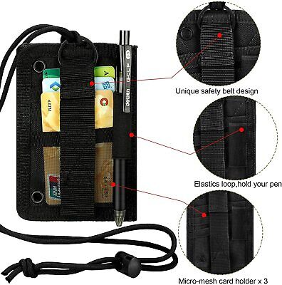 Tactical ID Card Case Patch Neck Lanyard and Credit Card Organizer Card Holder