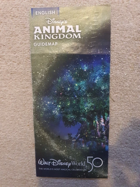 DISNEY WORLD 50TH anniversary map park guide animal kingdom £0.99 ...