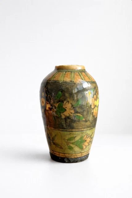 Carreau (tuile) Perse Kadjar/Qajar 19ème Siècle - Scène De Chasse Au Faucon Avec Deux Princes - Objet Décoratif