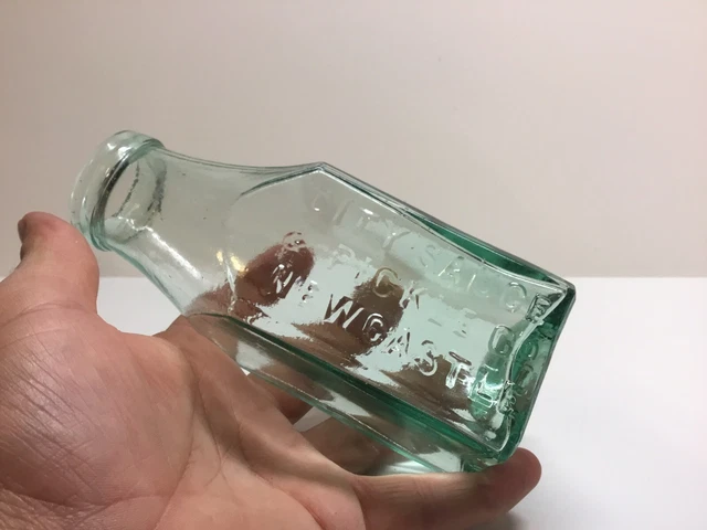 Antique Applied Lip City Sauce & Pickle Co. Bottle.