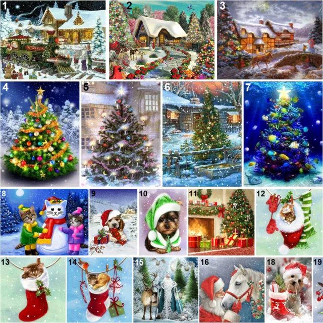 5D DIY DIAMOND Art Table Decor Scenery Snowman Christmas Decor Xmas Tree  Santa * $16.29 - PicClick AU