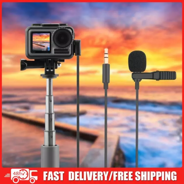 3.5mm Wired Clip-On Microphone for OSMO ACTION Camera Vlog Video Recording