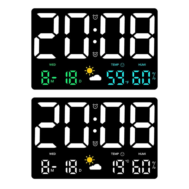 Display a colori stazione meteo wireless termometro esterno orologio sveglia