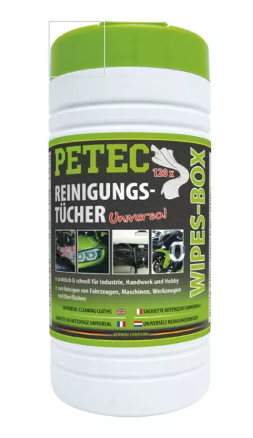 Petec 82120 Panni per Pulizia IN Wipes-Box Con 120 Pz.