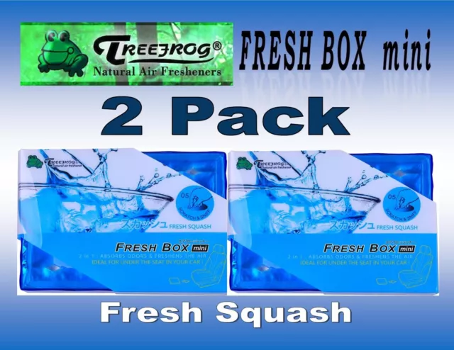 2 Pack Treefrog Fresh Box Mini FRESH SQUASH Scent Car Air Freshener-JDM Product