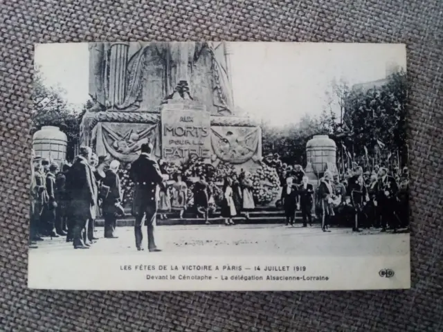 Cpa Paris Fête De La Victoire 1919 Délégation Alsace Lorraine