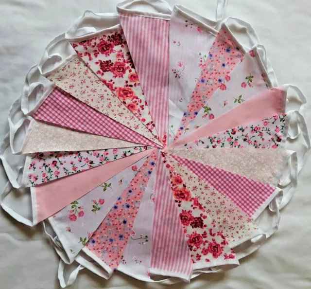 Fabric Bunting Shabby Chic Vintage Rustic Wedding Party Handmade