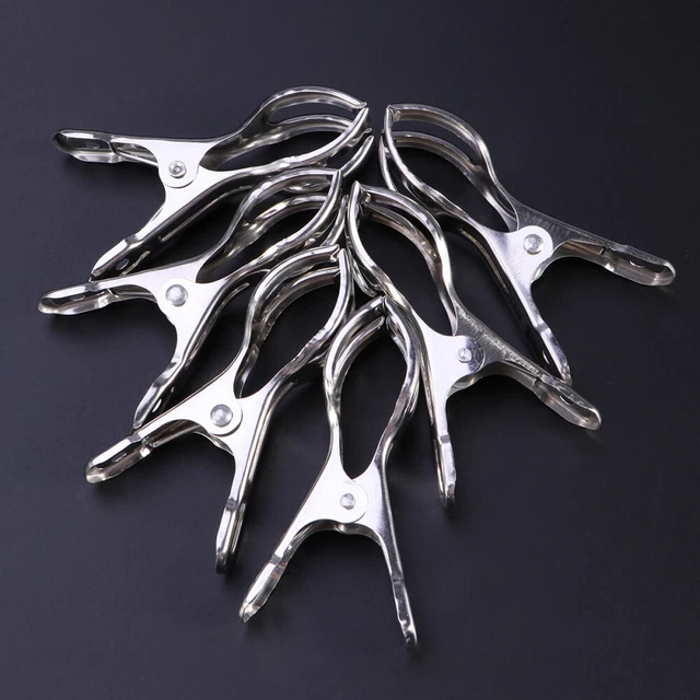 24 pz clip per asciugamani in metallo grande filato in metallo clip antivento
