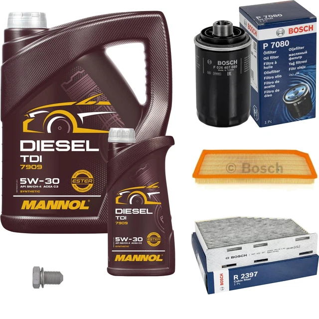 BOSCH Inspektionspaket 6 L MANNOL Diesel TDI 5W-30 Für Mazda CX-5
