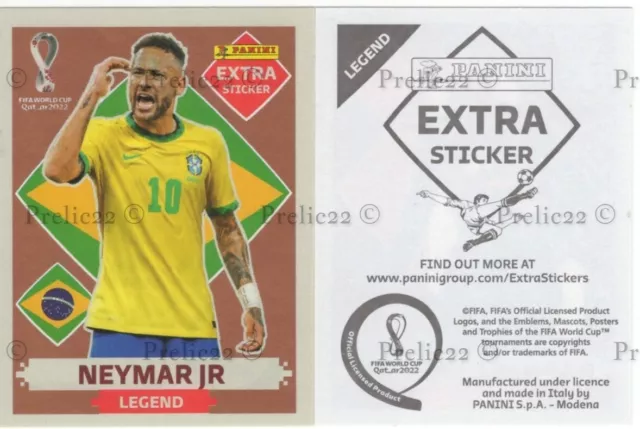 Panini FIFA WC QATAR 2022 Extra stickers Legend NEYMAR JR., BRONZE - MINT