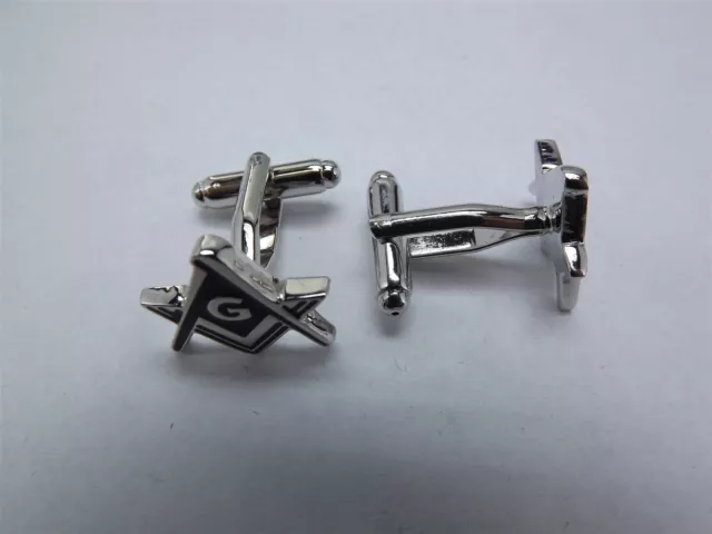 MASONIC Men's Cufflinks BRAND NEW BLUE LODGE SQUARE AND COMPASS MASON