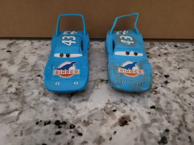 Rare Original Disney Pixar Cars Dinoco The King "Race Damaged" Car & Reg. #43