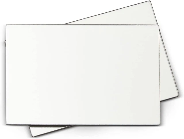 2 Pack Rectangular Magnetic Locker Mirror with Rounded Corners, Personal Makeup