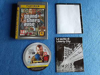 Gioco Ps3 Gta Iv Grand Theft Auto 4 Platinum Versione Italiana Con Mappa