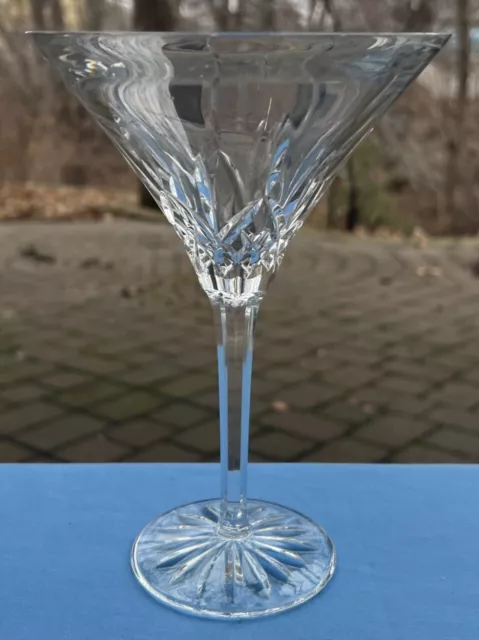 WATERFORD Crystal Lismore Oversized Martini Glass Goblet Artist Signed Mint!