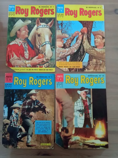 ROY ROGERS n° 1 2 5 14 - lot de 4 BD Vedettes TV années 60