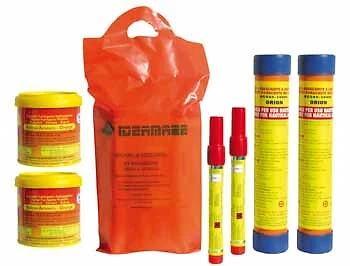 Kit Segnali Di Soccorso Per Barca 3 Miglia - 2 Fuochi A Mano + 1 Boetta Fumogena, Certificati Scadenza 4 Anni