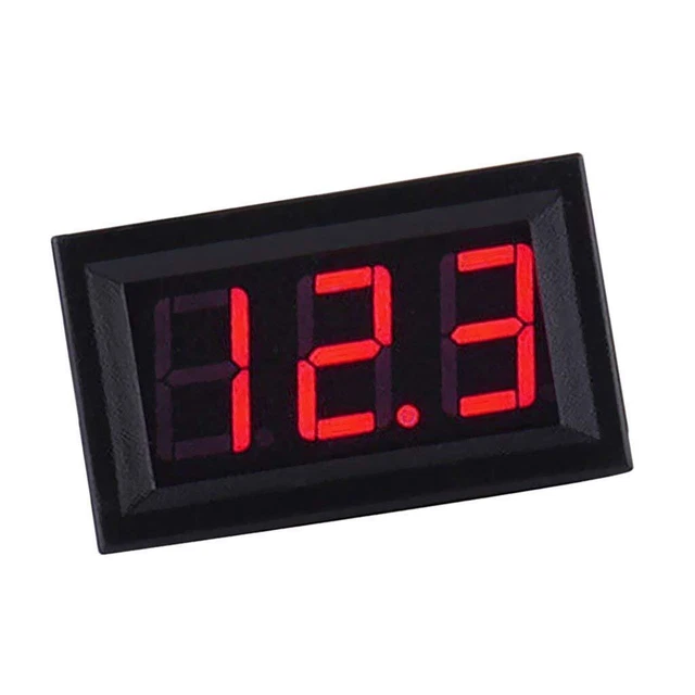 39'e Support Voltmetro Digitale Mini 0.56'' LED - Tester Tensione DC 4.5V-30V, Indicatore Blu, Alta Precisione, Alimentazione Inclusa - 3