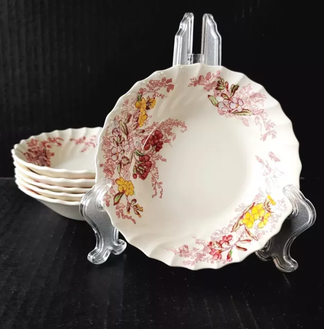 Copeland Spode Fairy Dell Set Of 6 Dessert / Fruit / Sauce Bowls