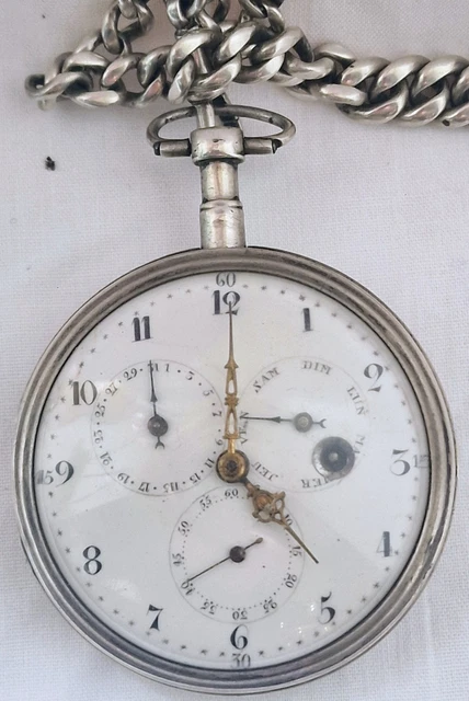 Cadran De Montre Gousset Ancien Bombé - Émail Et Métal - 36.30 Mm - Vintage