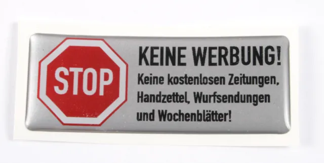4 X AUFKLEBER BITTE KEINE WERBUNG EINWERFEN! Sticker Etikett für  Briefkasten EUR 1,99 - PicClick DE