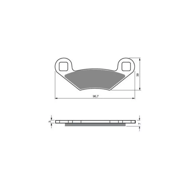 2 Kit plaquettes frein Av Ga et Av Dr Polaris Big Boss 300  1994 - Nc