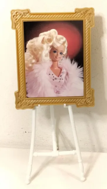 Vtg 1989 Superstar Barbie Piano Concert Portrait & Easel Only Arco Mattel