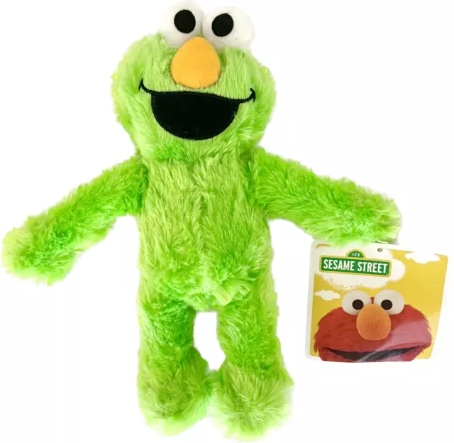 Green Elmo Sesame Street 9" Plush RARE Stuffed Animal Toy Doll NEW NWT