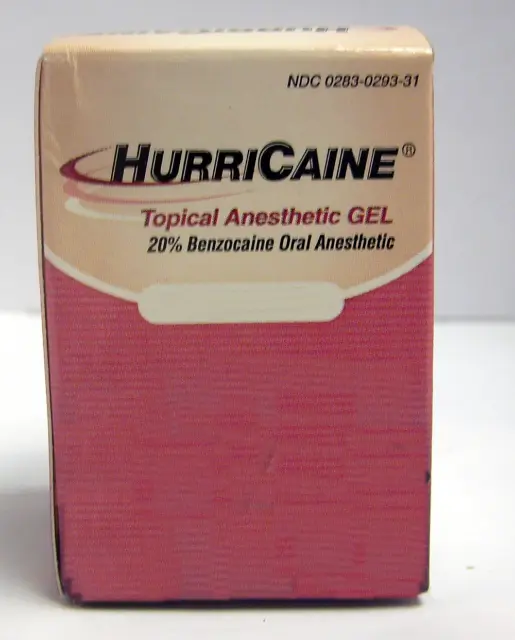 HurriCaine Topical Anesthetic Gel Strawberry 1oz By BEUTLICH FRESH !!!