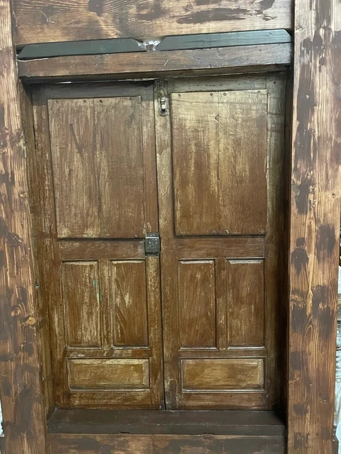 Antique Medieval Door, Barn doors, Rustic Gothic Teak Wine Cellar Door CLEARANCE 6