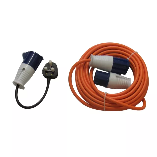 Heavy Duty Caravan Hook Up Cable 2.5MM (10M - 25M Extension & Fly Lead Adaptor)