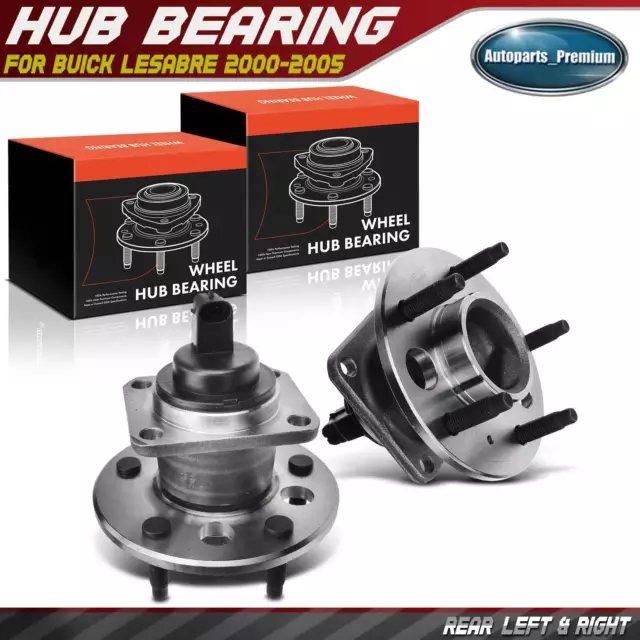 2x Rear LH & RH Wheel Hub Bearing Assembly for Chevy Malibu Cadillac Buick Olds