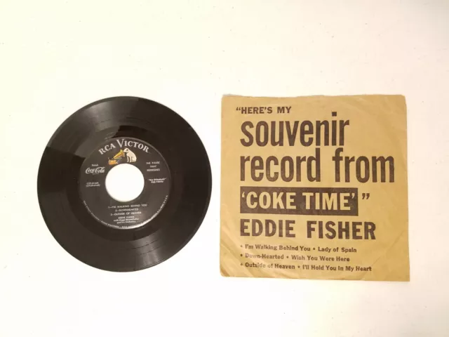 Eddie Fisher – Here's My Souvenir Record From 'Coke Time' 1953 RCA EP Coca-Cola