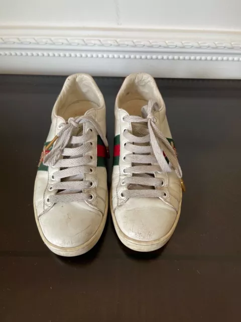 AUTHENTIC GUCCI WOMEN S ace embroidered sneakers bee trainers in UK 4. 84.99 PicClick UK