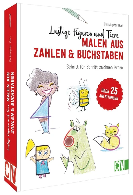 LUSTIGE FIGUREN UND Tiere malen aus Zahlen & Buchstaben Christopher