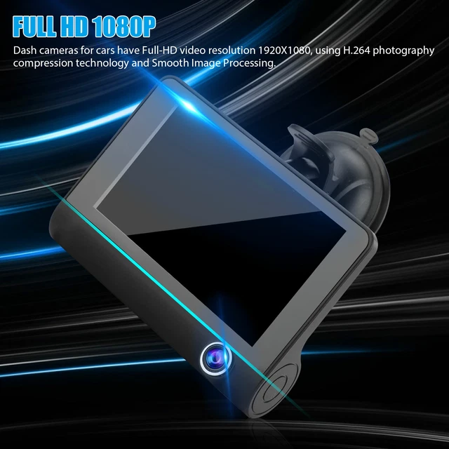 1Pcs Front Rear Inside Tachograph Hd Video Recorder Car Dvr Dual Dash Cam Camera