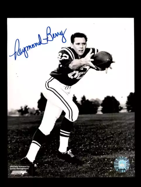 Raymond Berry Hand Signed 8x10 Photo Autograph Baltimore Colts