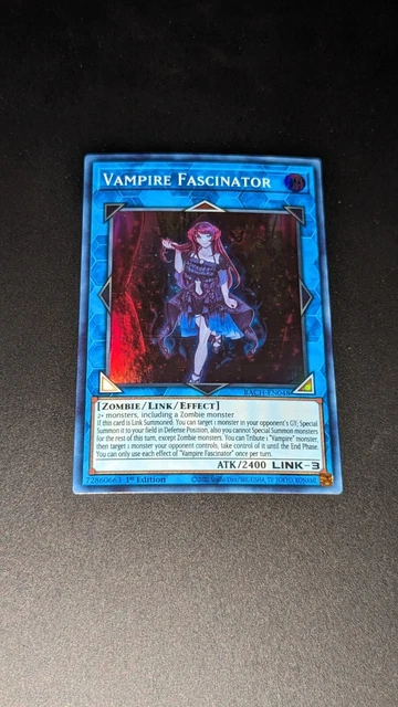 YUGIOH Vampire Fascinator 1st Edition BACH EN048 Super Rare NM x3